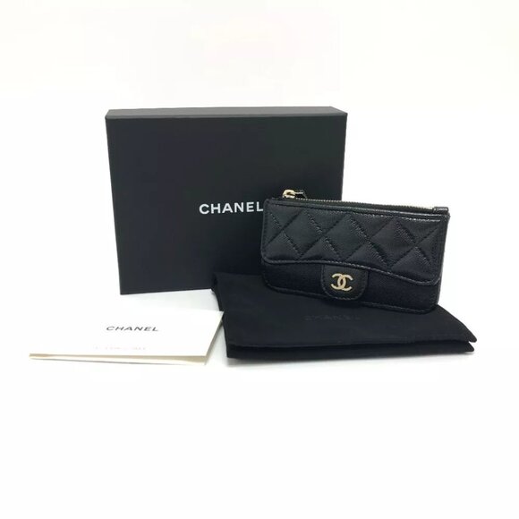 CHANEL AP2570 CC Mark Matelasse Classic Zip Card Case coin purse Wallet Unused - Picture 1 of 16